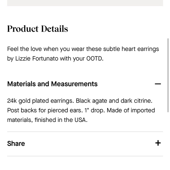 Lizzie Fortunato Enamored Earrings Black Agate - Picture 9 of 13